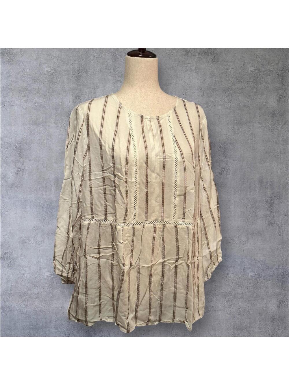 Fever Women’s Lightweight Striped Tunic Top Size Large